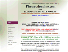 Tablet Screenshot of firewoodontime.com